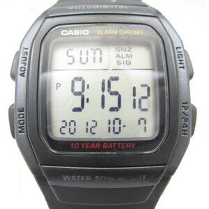 Men Casio Quartz 5 Bar WR Digital  38mm Watch (H994) "New Battery" W-96H